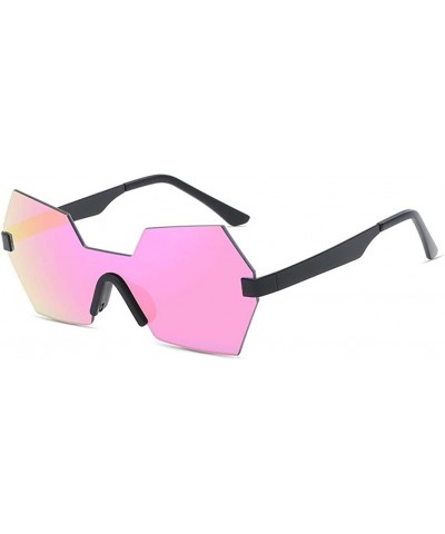 Goggle retro riding windproof sunglasses metal sunglasses - Black Box Purple Color Lens - C3185EDODED $87.61