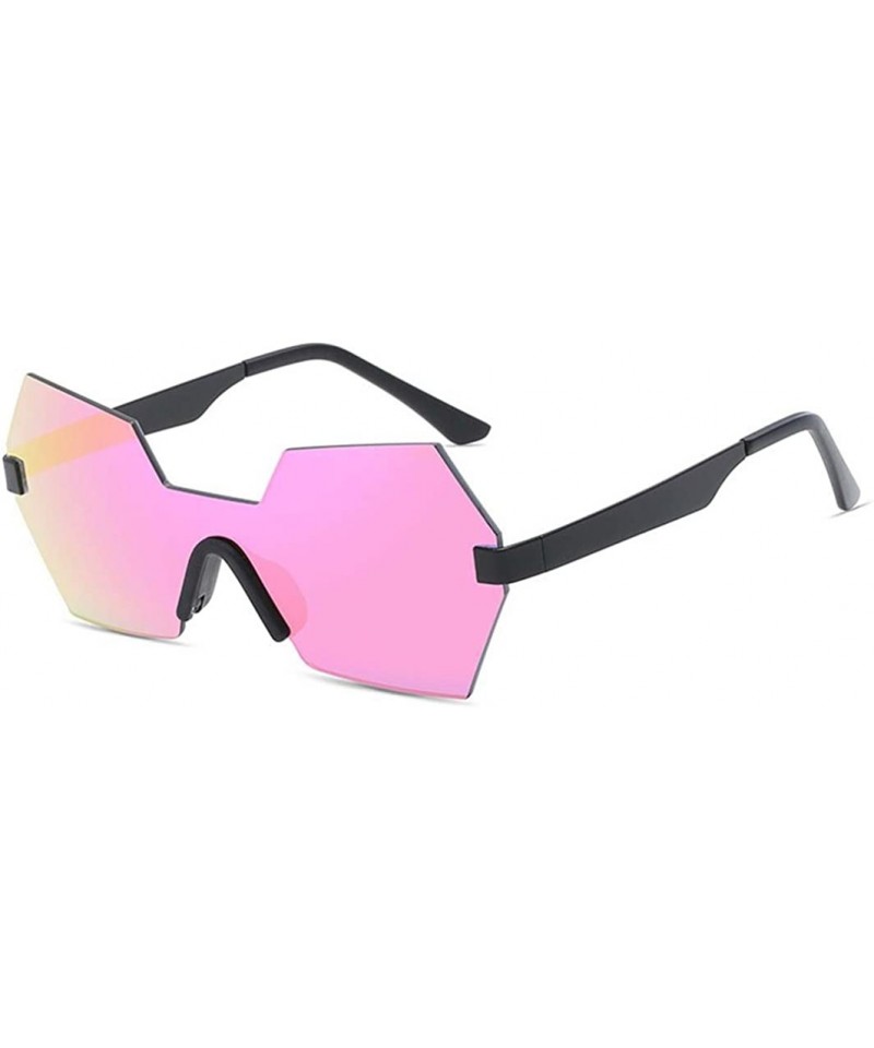 Goggle retro riding windproof sunglasses metal sunglasses - Black Box Purple Color Lens - C3185EDODED $56.07