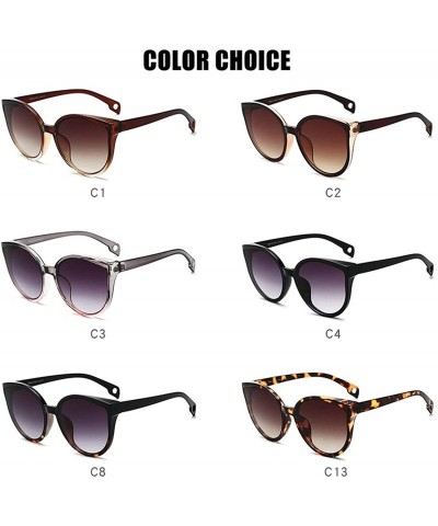 Square Sunglasses Cat Eye Women Men Sun Glasses Eyewear Eyeglasses Plastic Frame Clear Lens UV400 Shade Driving - C13 - CY198...