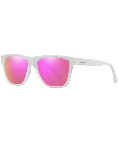 Goggle Pure Color Leisure Polarizing Sunglasses TR90 Classic Square Men's and Women's Universal Sunglasses - CS18YLAM90A $29.52