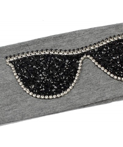 Wrap Plain Stretch Headb s Sunglasses Elastic Headb Rhinestones Hair B - Gold Dark Grey - CN18T74M82O $28.24