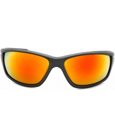 Wrap Full Frame Action Sports Sunglasses with Color Mirrored Lens 570052MT/REV - Matte Grey - CC12DJXGG2R $12.81