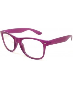 Wayfarer Clear Lens Classic Vintage Sunglasses 80's Style Purple Frame - C611N971DXV $10.44