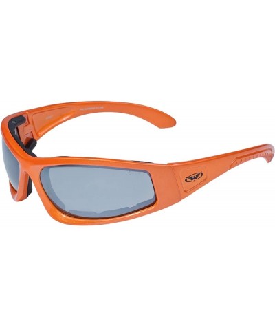 Wrap Triumphant Safety Sunglasses with Gloss Orange Frames and Flash Mirror Lenses - CJ11Q56D5WF $32.71