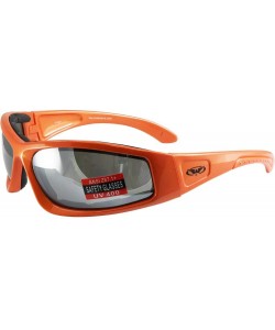 Wrap Triumphant Safety Sunglasses with Gloss Orange Frames and Flash Mirror Lenses - CJ11Q56D5WF $15.59