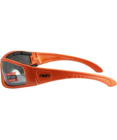 Wrap Triumphant Safety Sunglasses with Gloss Orange Frames and Flash Mirror Lenses - CJ11Q56D5WF $15.59