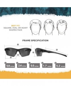 Sport Jet 2 PC Frame Polarized Sports Unisex Sunglasses for Riding Sports Fashion - Matte Black - C518WSLLNE5 $47.69