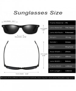 Wrap Vintage Polarized Sunglasses for Men Retro Women Square Sun Shades Driving Glasses UV400 Protection with Case - C318RL6X...