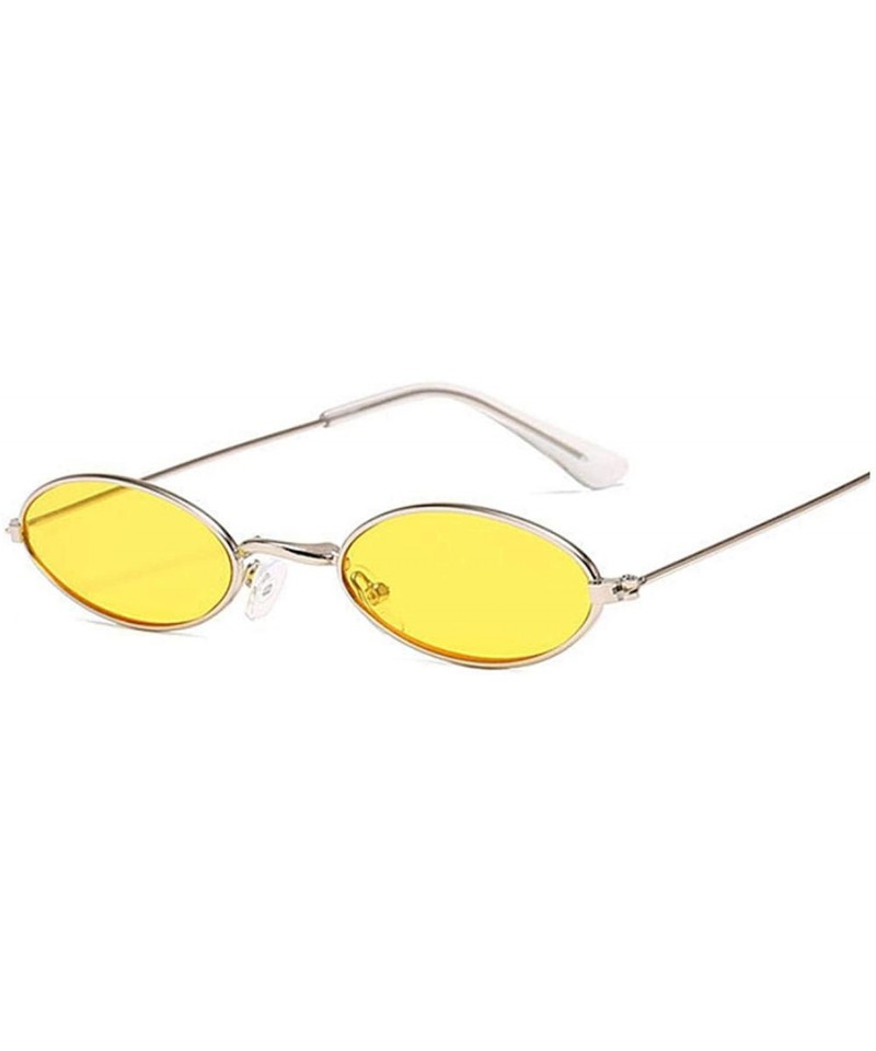 Round Retro Small Round Sunglasses Women Er Black Sun Glasses Ladies Alloy Quality Female Oculus De Sol - Silveryellow - CL19...