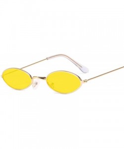 Round Retro Small Round Sunglasses Women Er Black Sun Glasses Ladies Alloy Quality Female Oculus De Sol - Silveryellow - CL19...