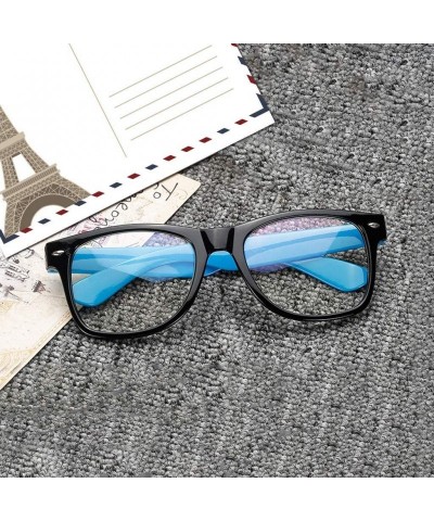 Round Unisex Blocking Computer Eyeglasses Sunglasses - Blue - CQ1973D2GD7 $7.97