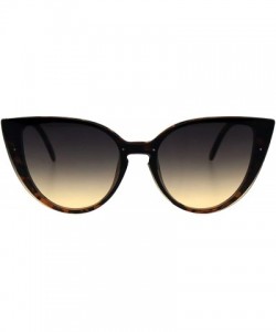 Shield Womens Gothic Mod Exposed Shield Lens Cat Eye Retro Sunglasses - Tortoise Smoke - CQ18G2GYS8K $11.21