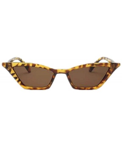 Cat Eye New Women Small Cat Eye Sunglasses 2019 Vintage Men Fashion Brand Random Color - Leopard - CY18XEC4GZS $11.11
