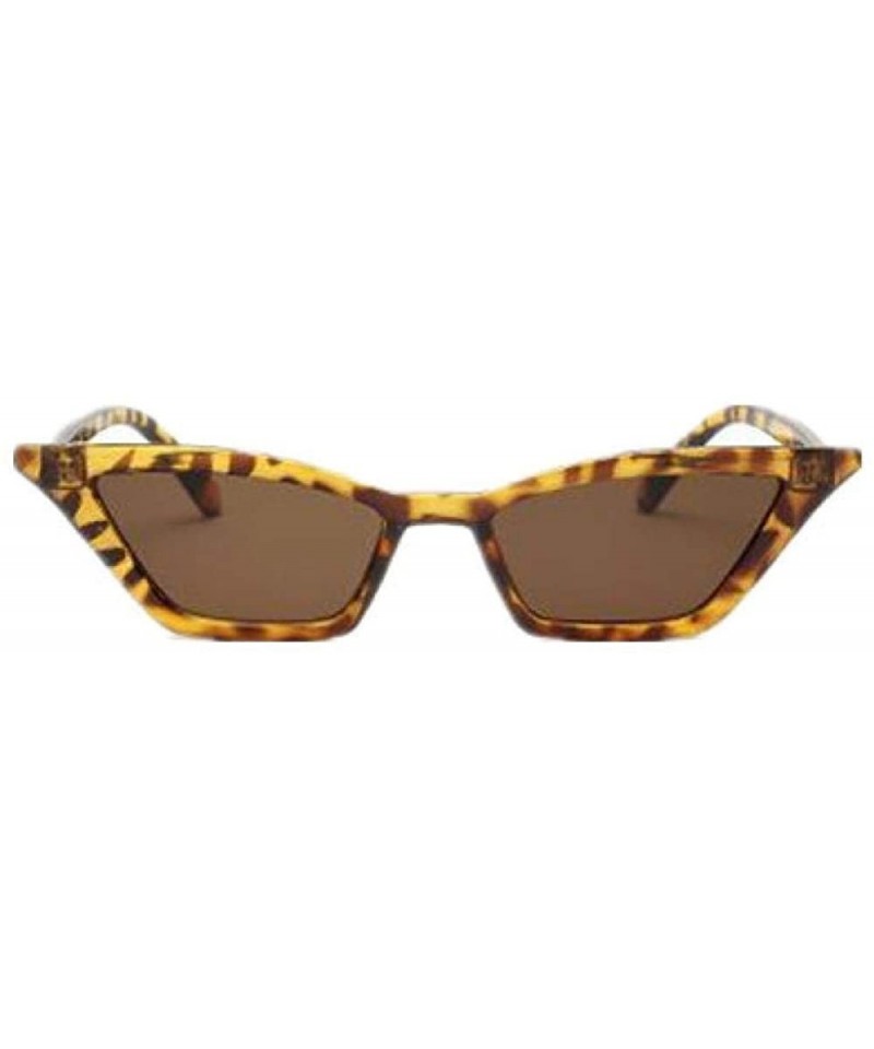 Cat Eye New Women Small Cat Eye Sunglasses 2019 Vintage Men Fashion Brand Random Color - Leopard - CY18XEC4GZS $11.11