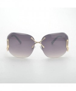 Rimless The New Frameless Metal Ocean Film Women Sunglasses Trimming Sunglasses - Gold-gray - C4182GM6DCX $12.57