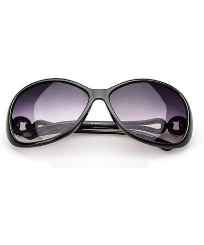 Oval Women Fashion Oval Shape UV400 Framed Sunglasses Sunglasses - Black - C31993SW3M2 $12.72