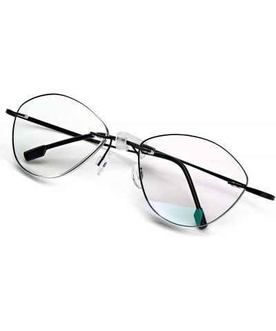 Rimless Lightweight Flex Memory Stainless Magnification - Black - CB197WYZXEK $11.09