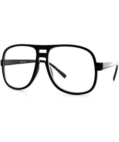 Oversized 1 Pcs Oversized Sunglasses Eyeglasses Designer Clear Lens Retro Fashion - Choose Color - Glossy Black - C418NETGOID...