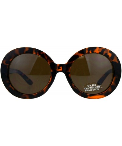 Oversized Vintage Fashion Sunglasses Womens Oversized Round 60's Shades UV 400 - Tortoise - CZ18C7TS9MQ $10.05