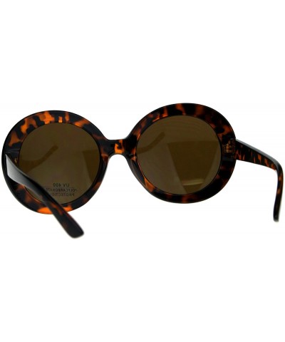 Oversized Vintage Fashion Sunglasses Womens Oversized Round 60's Shades UV 400 - Tortoise - CZ18C7TS9MQ $10.05