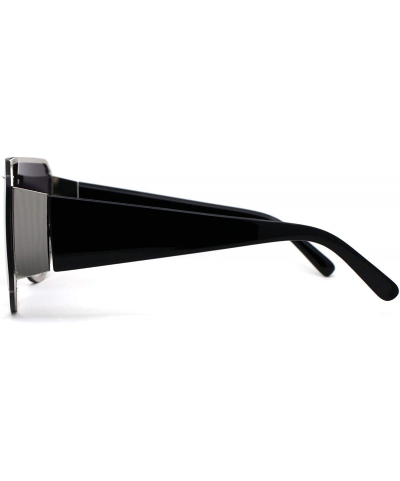 Unisex Retro Shield Metal Rim Designer Oversize Chic Sunglasses ...