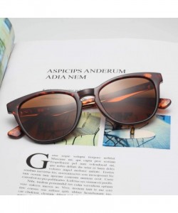 Round Round Vintage Sunglasses Polarized for Women Men - Women's Fashion Sun Glasses UV400 - Leopard Frame Brown Lens - CL18N...