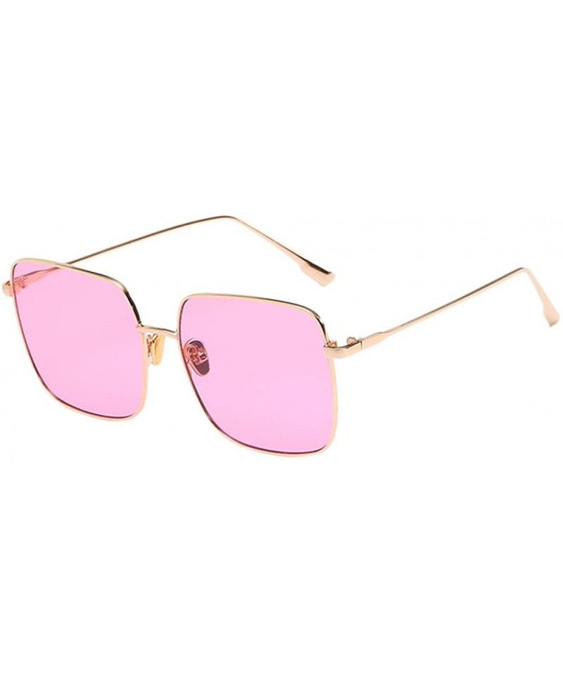 Sport Vintage Sunglasses Over Glasses Mirror Unisex Casual for Men Women & Case - Gold&pink - CR1808N3ALD $12.66