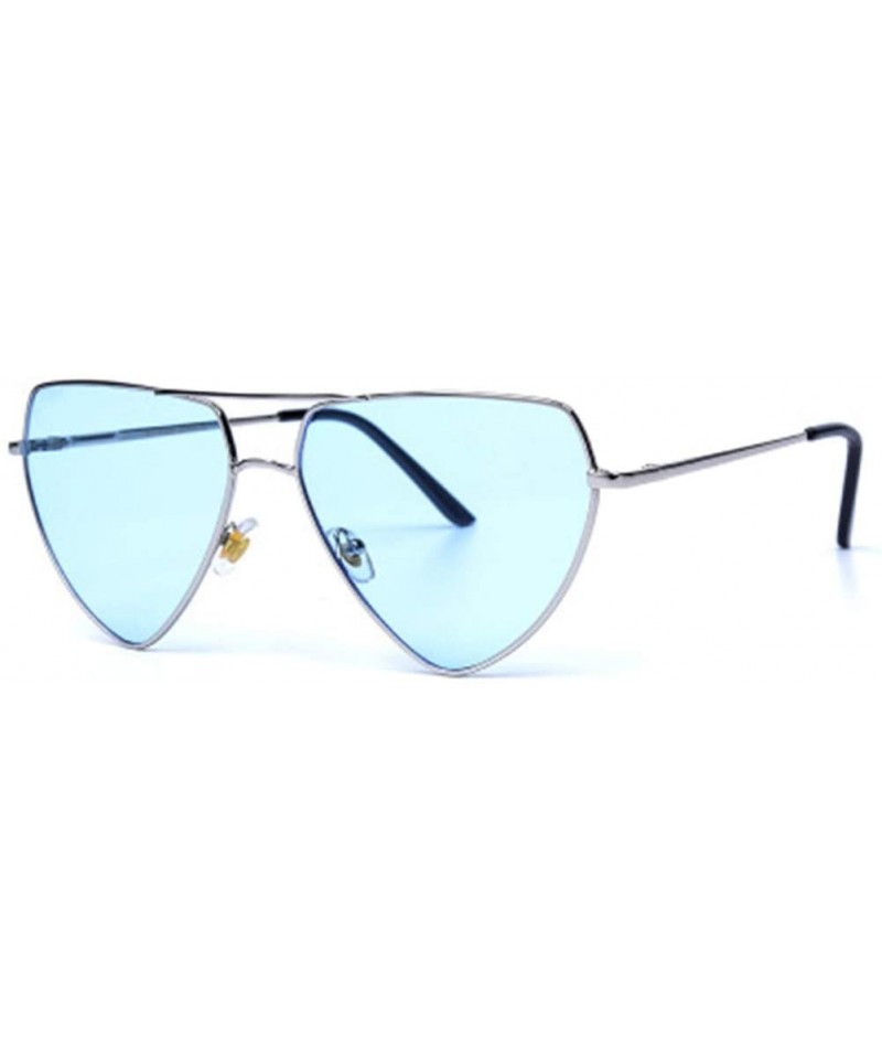 Sport Metal Love Heart Peach Heart Men and Women Fashion Sunglasses - 5 - CV190H0RLRX $24.32