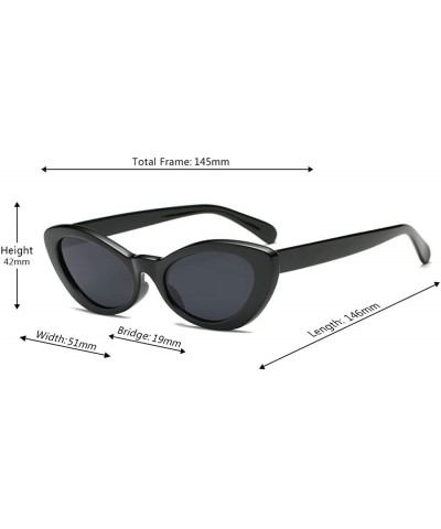 Sport Men and women Oval Sunglasses Fashion Simple Sunglasses Retro glasses - Black - CM18LLE2KKZ $9.85