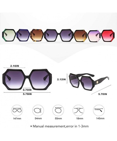 Oval Oversized Photochromic Sunglasses-Gradient Polarized Shade Glasses Women - G - CA190NZKNQI $34.52