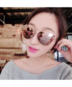 Square Cat Eye Vintage Er Rose Gold Mirror Sunglasses Women Metal Reflective Flat Lens Sun Glasses Female 2018 - CT198AI4GAA ...