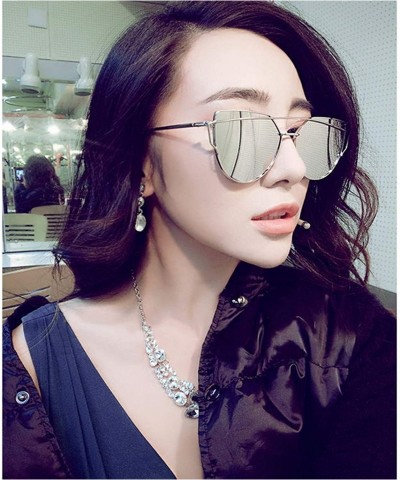 Square Cat Eye Vintage Er Rose Gold Mirror Sunglasses Women Metal Reflective Flat Lens Sun Glasses Female 2018 - CT198AI4GAA ...