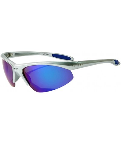 Rimless JMP8 Polarized Sunglasses for Golf - Fishing - Cycling. - Silver & Ice Blue - C9111SOKF5T $21.68