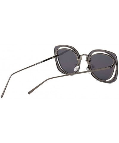 Rimless new style Fashion round metal Openwork Frameless sunglasses - Black - C11887U09UL $19.07