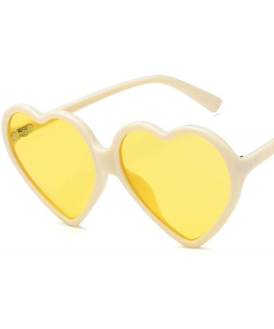 Goggle Women Cute Sexy Sun Glasses Fashion Love Heart Sunglasses Brand Designer Retro Vintage Cheap Red Shades - 11 - CW197A2...