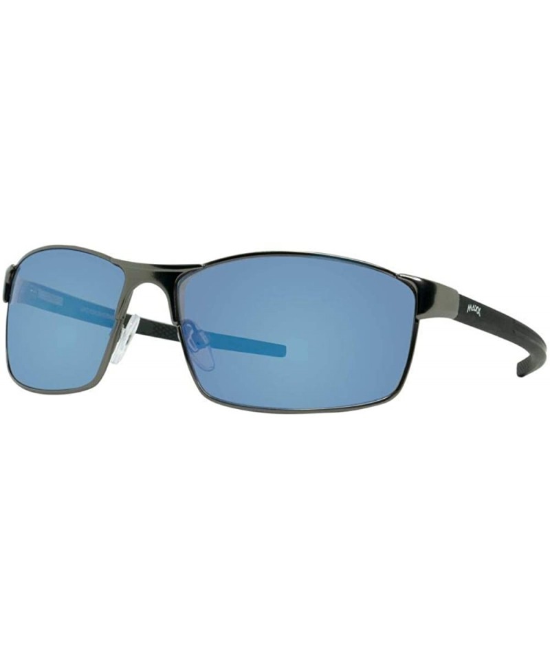 Sport Speed Sport Golf Riding Sunglasses Gunmetal Metal Frame Blue Smoke Lens - CD18SXMQOCS $15.18