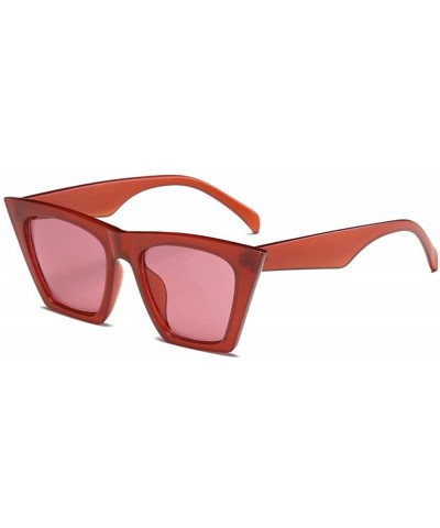 Cat Eye Sunglasses for Men Women Cat Eye Sunglasses Candy Color Sunglasses Retro Glasses Eyewear Integrated Sunglasses - CI18...