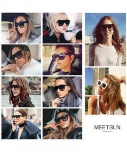 Butterfly Fashion Sunglasses for Women Designer Flat Top Frame Luxury Shades - Black Frame Gray Gradient Lens - CM18G78KQU9 $...