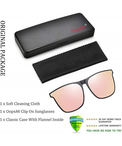 Sport Clip On Sunglasses Polarized Unisex Large Lightweight For Prescription Glasses - CZ198UIOIYS $12.82