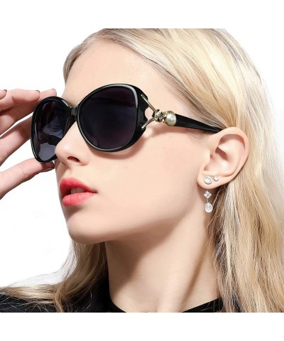Oversized Women's Classic Polarized Sunglasses-Elegant Pearl Eyewear with UV400 Protection for Driving Shopping Travelling - ...