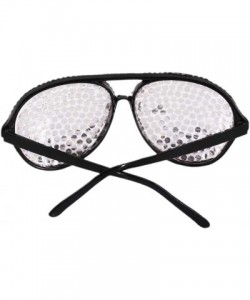 Aviator Rhinestone Rave Glasses Goggles with Bling Crystal Glass Lens - Pink - CP18WXHQXQ6 $11.56