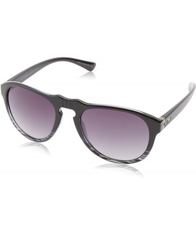 Round Women's Round Sunglasses - Black Smoke Fade - CD11CJRFYB9 $12.78