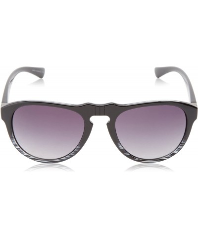 Round Women's Round Sunglasses - Black Smoke Fade - CD11CJRFYB9 $12.78