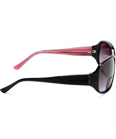 Sport Women's A378S Rectangular Reading Sunglasses - One Size - Black/Pink Frame/Gradient Brown Lens - C3113ES3ANF $34.34