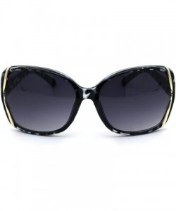 Rectangular Womens Rhinestone Butterfly Designer Fashion Plastic Sunglasses - Blue Tortoise Smoke - C218WMQ09SI $10.03