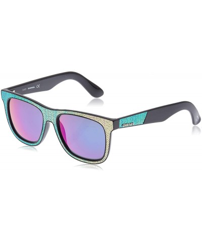 Oval Diesel Black Plastic Frame Purple Lens Unisex Sunglasses DL01615483Z - CV126FHX177 $68.57