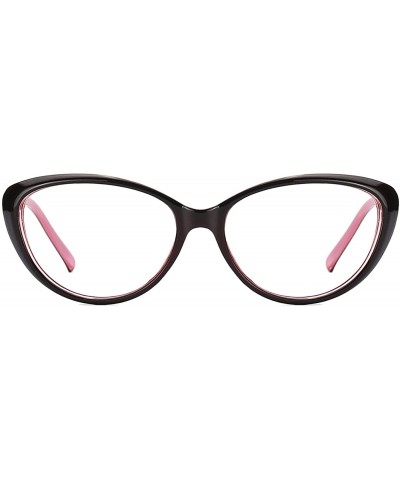 Cat Eye Vintage Cateye Eyeglasses Full Rim Optical Glasses For Women Clear Lens - Pink - CY18D8N55EW $12.12