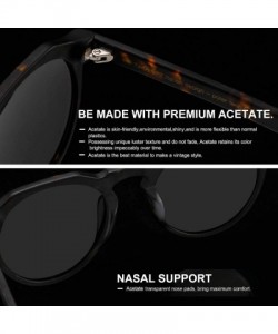 Rectangular Polygon Acetate Sunglasses polarized women black sunglasses Vintage Sun Glasses HD UV Protection - CX18WMEXRM5 $1...