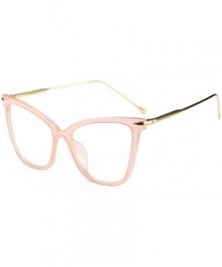 Cat Eye Womens Cat Eye Transparent Frame Mod Sunglasses Eyeglasses - Pink - C518REKNUIA $15.07