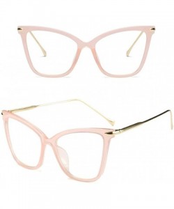 Cat Eye Womens Cat Eye Transparent Frame Mod Sunglasses Eyeglasses - Pink - C518REKNUIA $15.07
